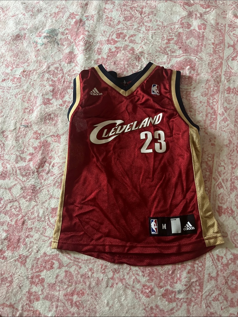 LeBron adidas Kids Cleveland Maroon and Gold #23 Basketball Jersey
